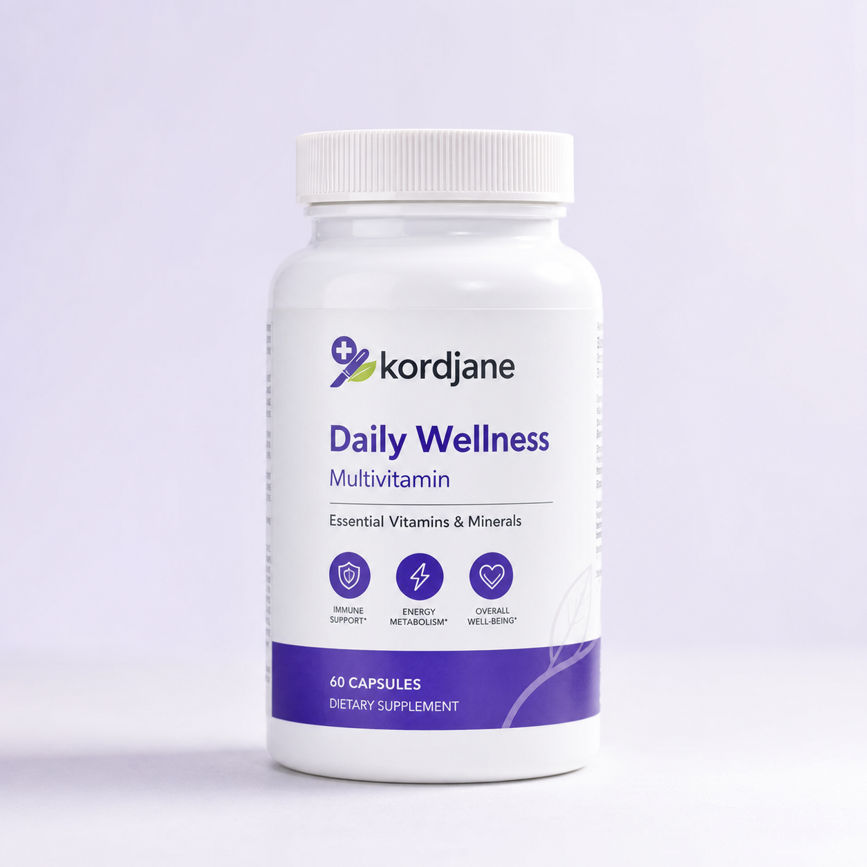 Kordjane Daily Wellness Multivitamin 60 capsule bottle