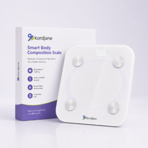 Kordjane Smart Body Composition Scale with retail packaging